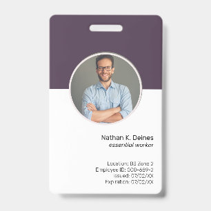 Badge Purple ID   Société de Cartes d'Identification des