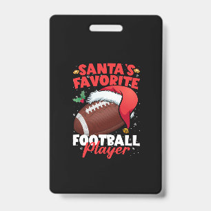 Badge Pyjama de Noël du joueur de football préféré du Pè
