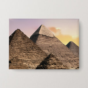 Badge Pyramides Sphinx Égypte ancienne Pharaon Khoufou D