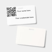 Badge Qr  (Avant & arrière)