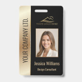 Badge QR Code de la photo d'identité de l'employé Votre  (Avant)