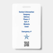 Badge QR code de passe média pour la sécurité des  (Arrière)