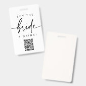 Badge QR Code Enterrements de Vie de Célibataire : (Avant & arrière)