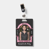 Badge QR Code VIP Mariée Offrez un verre à la mari (Avant avec clip)