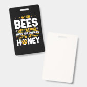 Badge Quand les abeilles font des pets (Avant & arrière)