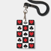 Badge Quatre couleurs de cartes (Avant avec lanière)