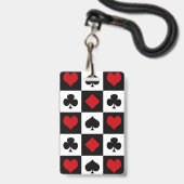 Badge Quatre couleurs de cartes (Arrière avec lanière)