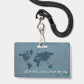 Badge Que l'aventure commence (Arrière avec lanière)