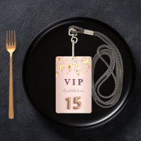 Quinze ans rose gold rose scintillante étoiles dor