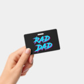 Badge Rad Papa Retro 80's (Manuel / portable)