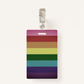 Badge Rainbow, Gay et sympathisants (Dos avec clip)