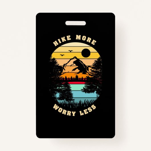 Badge Randonnée Plus Inquiète Moins (Devant)