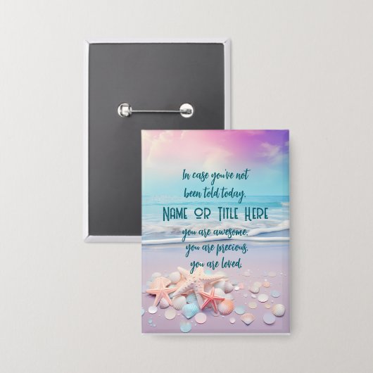 Badge Rappels d'affirmation d'inspiration (Recto/Verso)