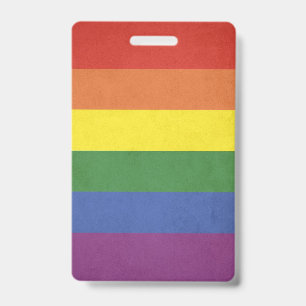 Badge Rayures arc-en-ciel