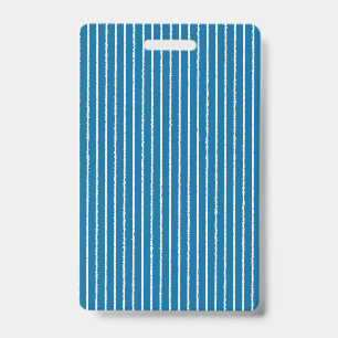 Badge Rayures bleues et blanches avec des lignes inégale
