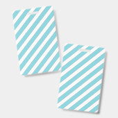 Badge Rayures diagonales bleu clair (Avant & arrière)