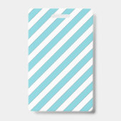 Badge Rayures diagonales bleu clair (Arrière)