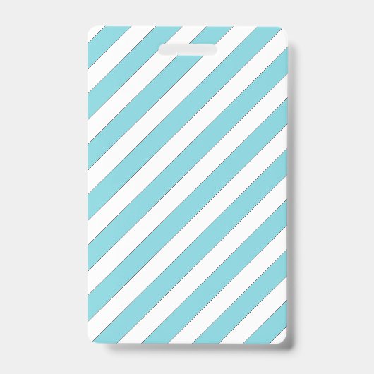 Badge Rayures diagonales bleu clair (Avant)