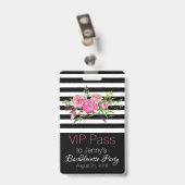 Badge Rayures et insigne chic de partie de Bachelorette (Back with Clip)