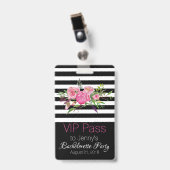 Badge Rayures et insigne chic de partie de Bachelorette (Front with Clip)