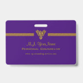 Badge Rayures et or de luxe Phoenix de conseiller (Back)