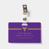 Badge Rayures et or de luxe Phoenix de conseiller (Back with Clip)