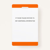 Badge Recherche & Secourir ID chien SAR K9 Logo personna (Dos)