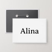 Badge Rectangle de promotion de marque simple 3,5" x 2,5 (Recto/Verso)