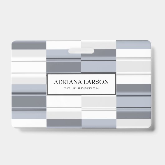 Badge Rectangle gris (Avant)