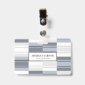 Badge Rectangle gris (Avant avec clip)