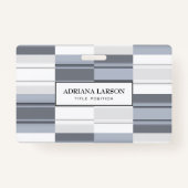 Badge Rectangle gris (Devant)