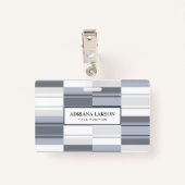 Badge Rectangle gris (Dos avec clip)