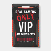 Badge Red Game Truck Anniversaire Fête VIP Invitation (Back)