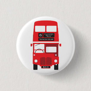 Badge Red London Bus