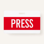 Badge Red Press All Access Pass Insigne d'ID horizontal (Devant)