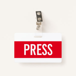 Badge Red Press All Access Pass Insigne d'ID horizontal