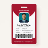 Badge Red | Sécurité de l'entreprise - ID employé person (Devant)