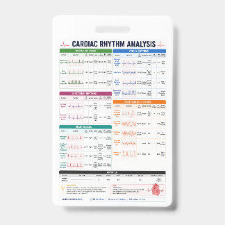 Badge Référence infirmière d'analyse du rythme cardiaque