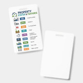Badge Référence pour l'étudiant en immobilier, termes de (Avant & arrière)