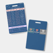 Badge Référence rapide pour les valeurs de laboratoire s (Avant & arrière)