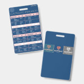 Badge Référence rapide sur les déséquilibres électrolyti (Avant & arrière)