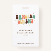 Badge Reines de la danse Rétro Demoiselle d'honneur (Devant)