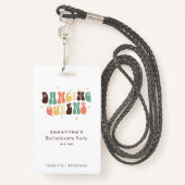 Badge Reines de la danse Rétro Demoiselle d'honneur (Derrière avec lanière)