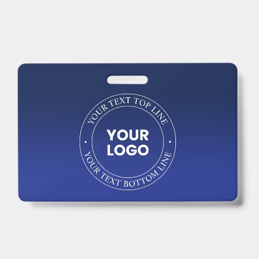 Badge Remplacement et texte faciles du logo | Dégradé bl (Avant)