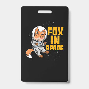 Badge Renard dans l'espace