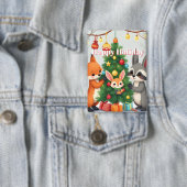 Badge Renard Mignon, Raton Laveur et Lapin de Noël Souve (Insitu)