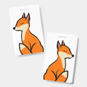 Badge Renard personnalisable (Avant & arrière)