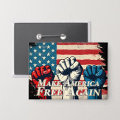 Badge Rendre l'Amérique libre à nouveau (Recto/Verso)
