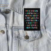Badge Rendre le monde plus bizarre et plus gentil (Insitu)