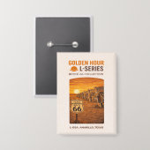 Badge Repère de l'Amarillo Texas Route 66 (Recto/Verso)